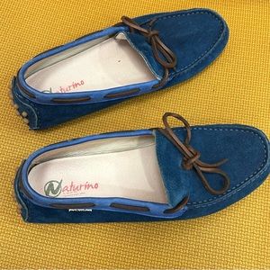 Naturino Men Blue Suede Driving Slip-On Loafers